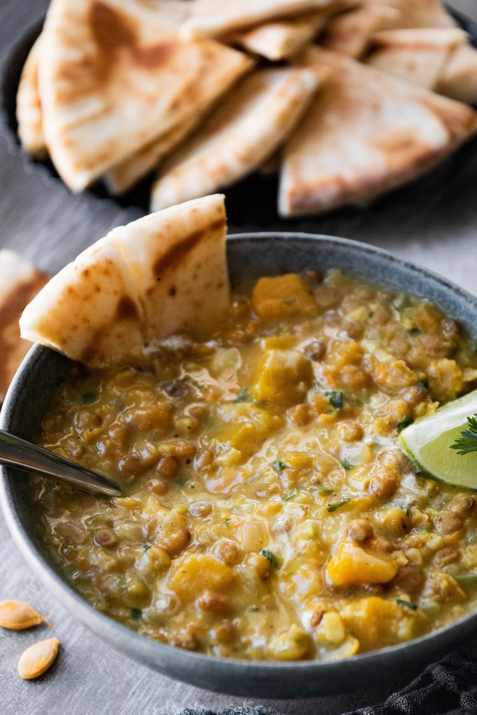 Kabocha Pumpkin and Lentil Curry Soup - Mogwai Soup Blog